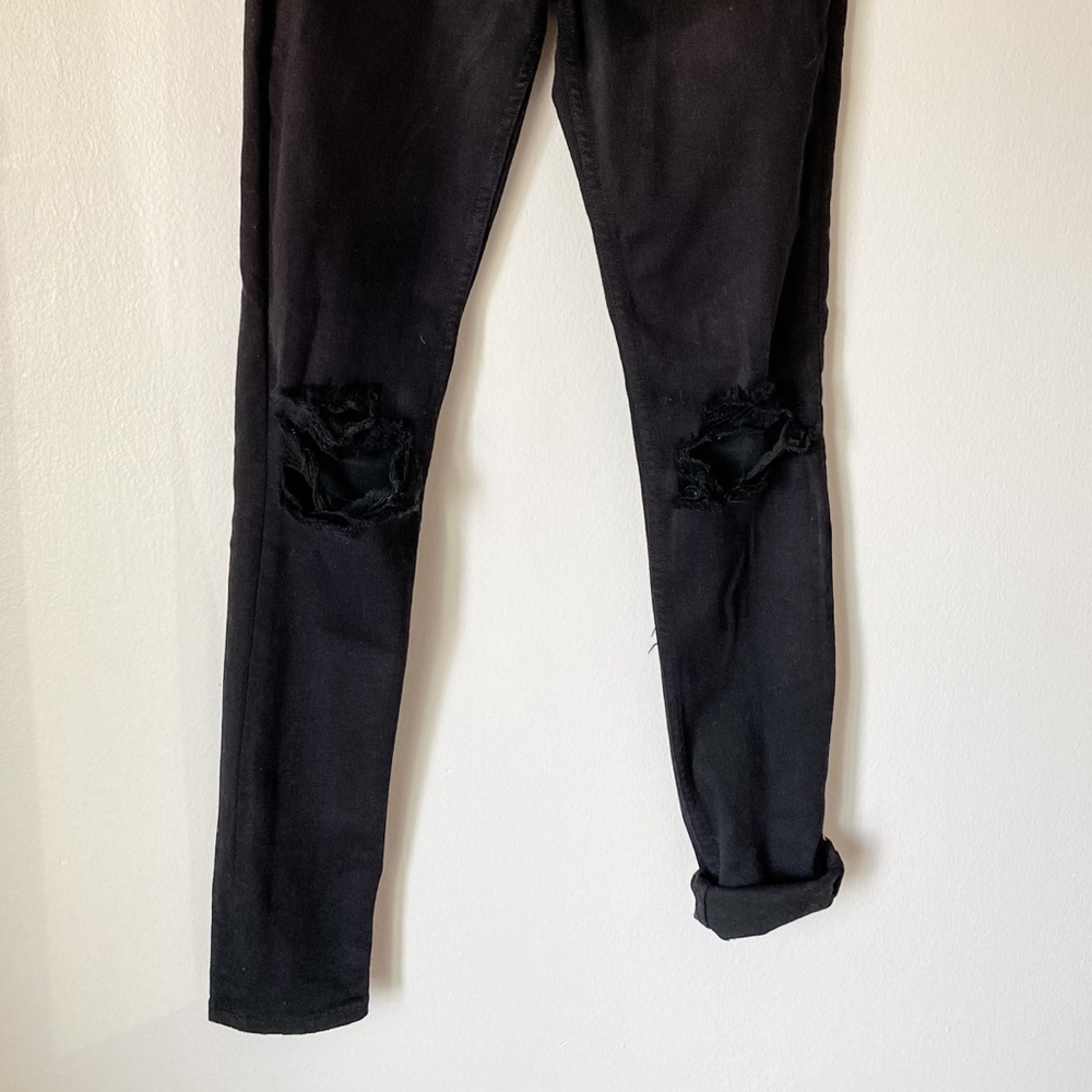 Express black distressed skinny jeans - Picture 3 of 3
